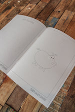 Last inn bildet i Galleri-visningsprogrammet, Fargelegg Grisen i tegnebok fra Snipp Snapp Snute
